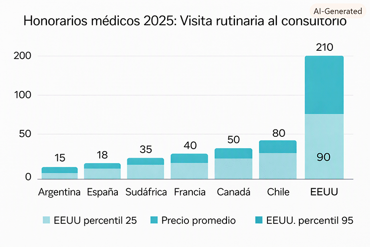 Costo de una consulta médica de rutina en Estados Unidos