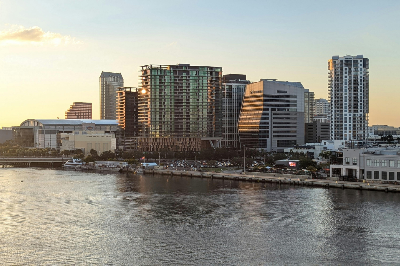 Tampa Florida skyline and waterfront attractions