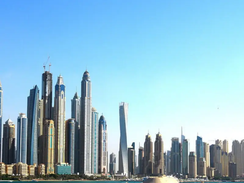 Dubai skyline and modern architecture in the UAE, a popular destination for Italian travelers