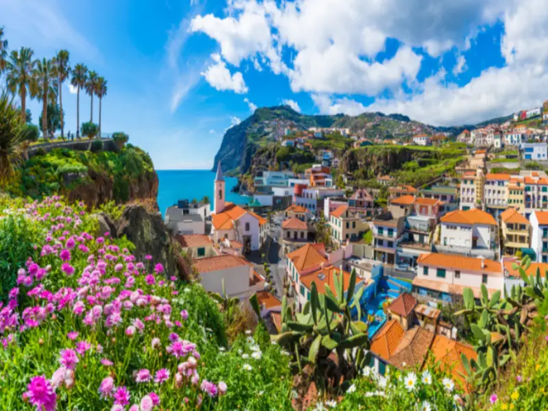Portuguese coastline or landmark, a popular Portugal destination for UK travelers